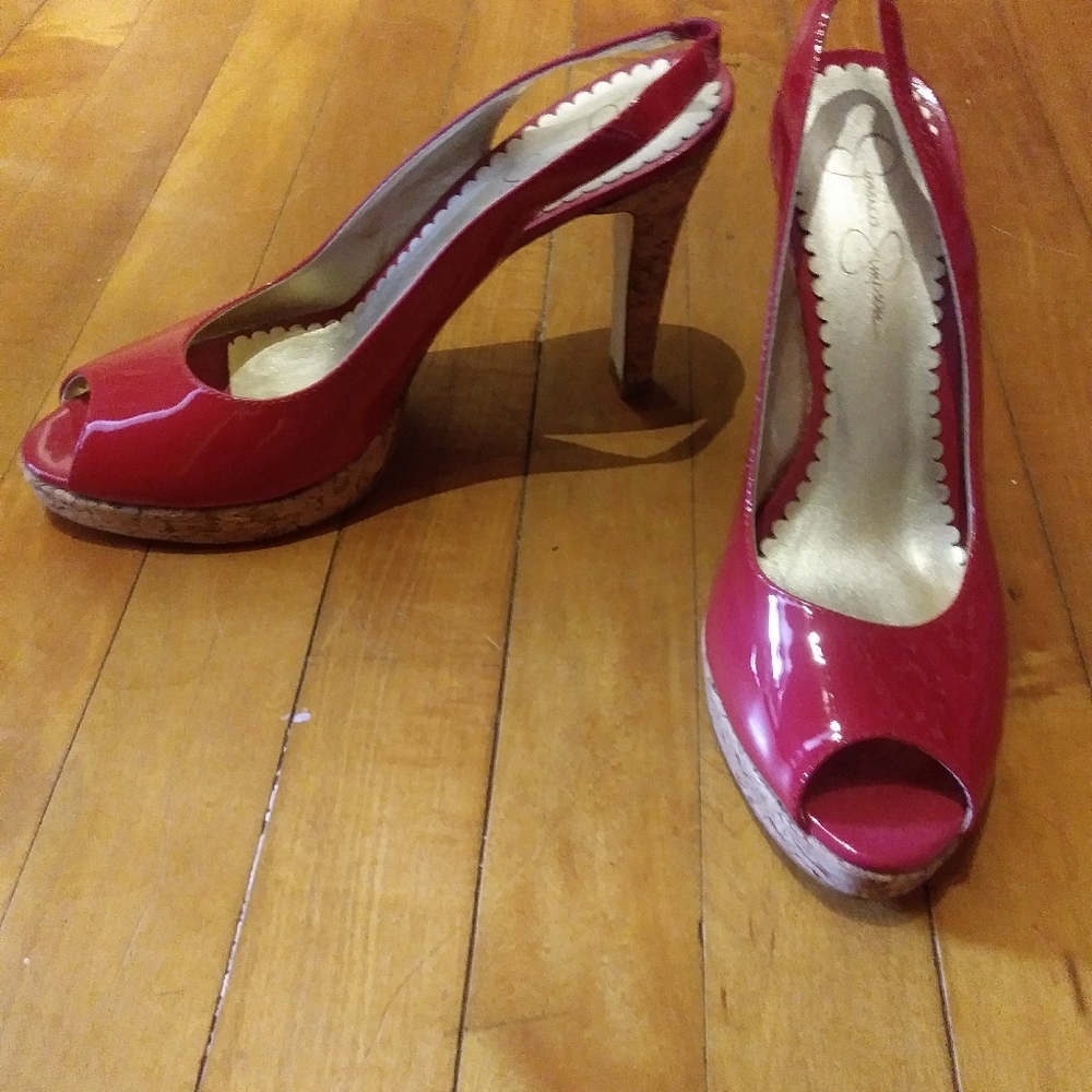Jessica Simpson platform slingbacks Size 8